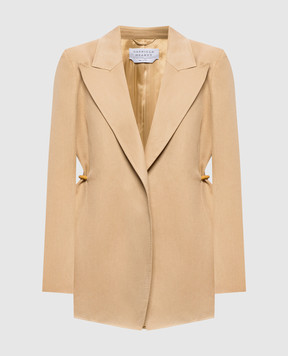 Gabriela Hearst Erona brown linen jacket 2265078ALI010