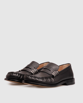 JW Anderson Black leather loafers MO0001LA0391