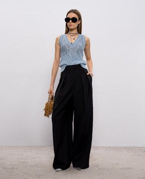 Ermanno Scervino Blue top with crystals D485L318CTYLE