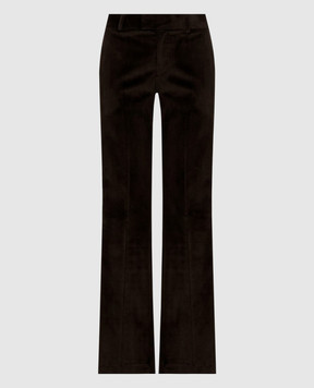 Jacob Lee Brown velvet flared pants WWP052AW26VCP
