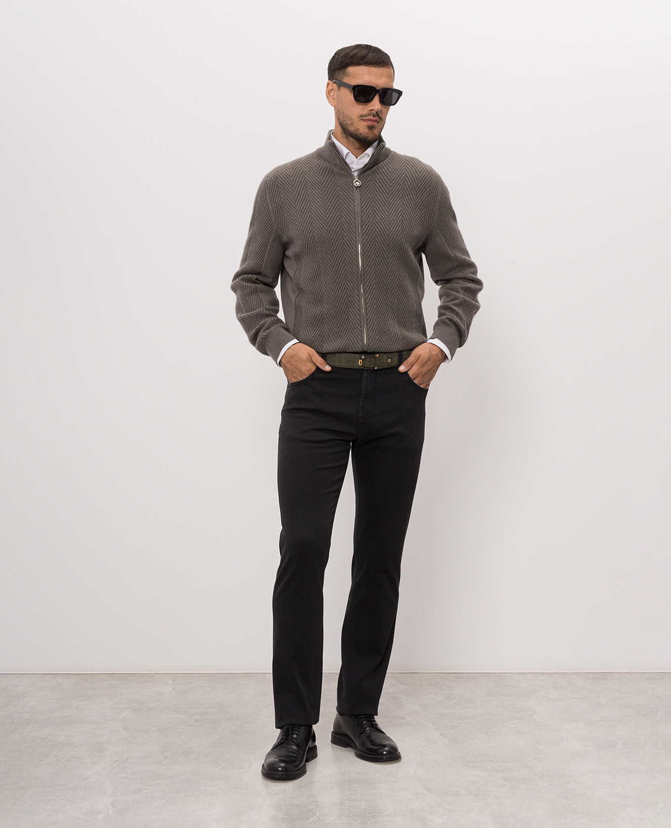 Black insulated jeans with logo patch Stefano Ricci 2