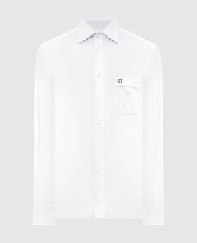 Stefano Ricci White cotton shirt with emblem MC008164BN3100