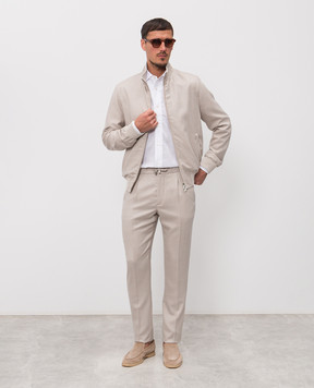 Enrico Mandelli Beige cashmere jacket 3L506A5607