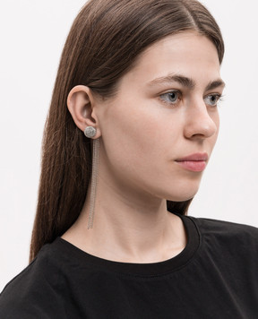 Peserico Silver earrings with a monil chain E35522C0CC821