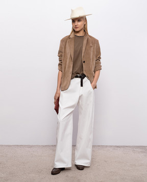 Brunello Cucinelli Brown layered T-shirt MPT18BD200