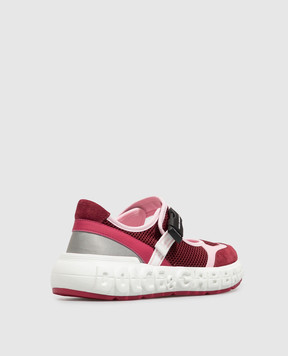 Dolce&Gabbana Children's burgundy combination sneakers D11420A06573036