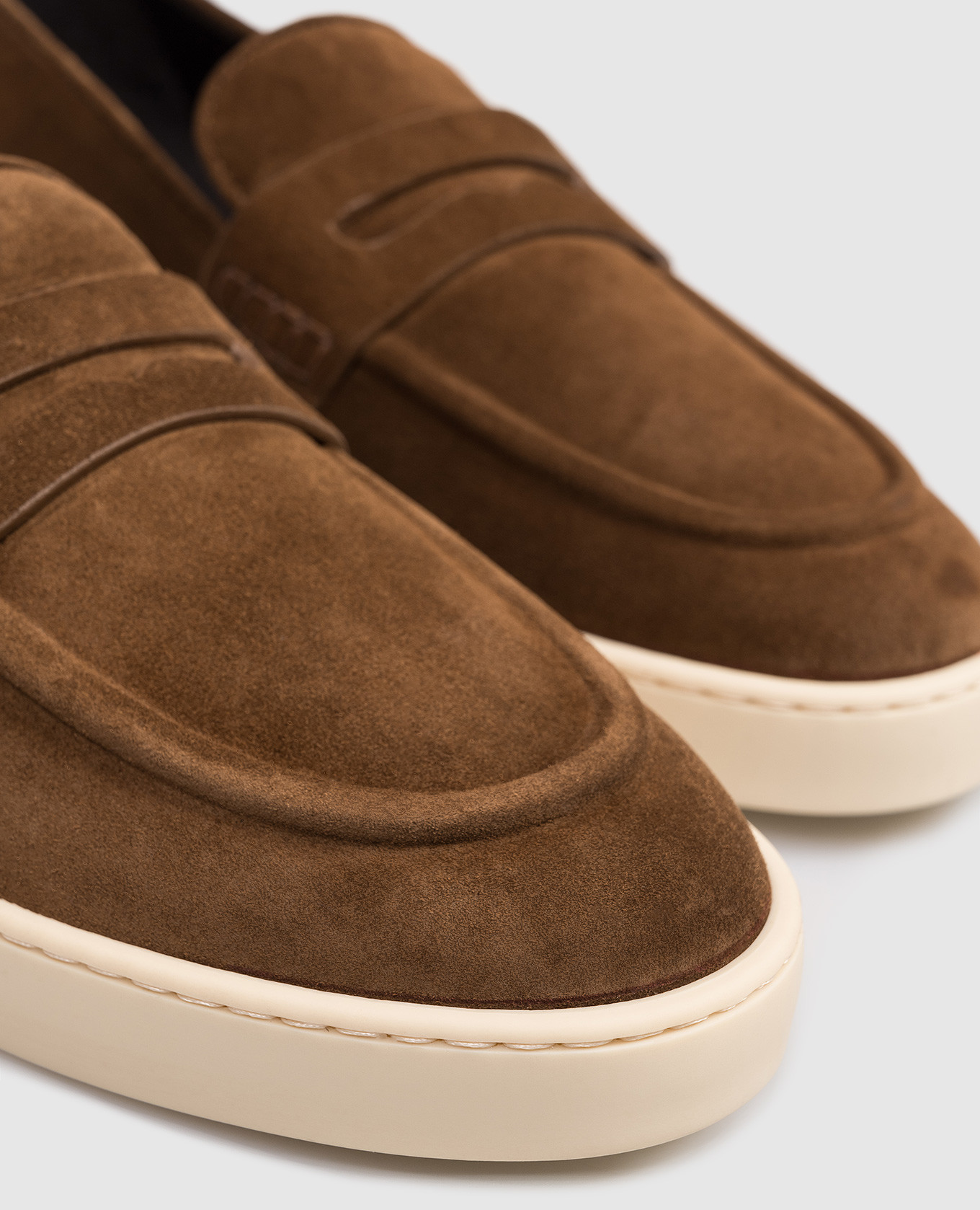 

Brown suede loafers Canali