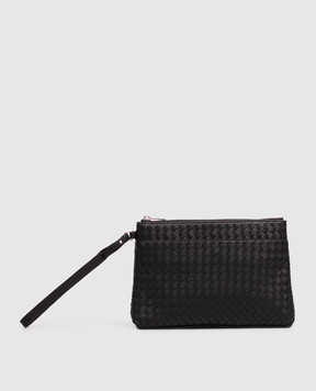 Bottega Veneta Black leather clutch 876093V0010