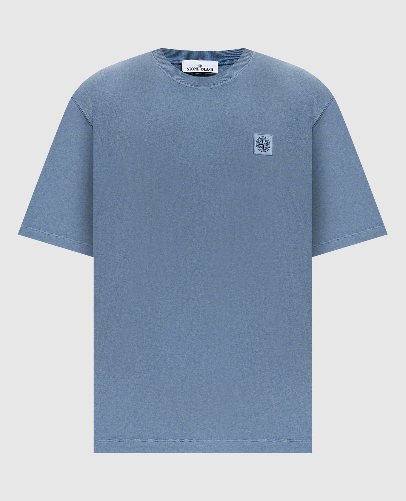 Blue T-shirt with logo patch