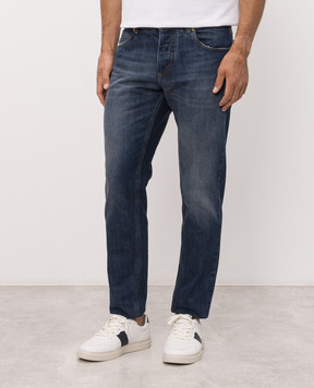 Dolce&Gabbana Blue distressed jeans with logo patch GP22ZDG8PO6