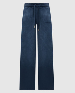 Off-White Blue sweatpants with logo 2CH022F25FLE002