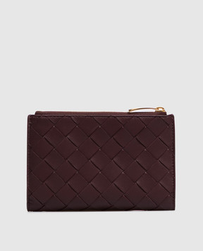 Bottega Veneta Burgundy Intrecciato leather wallet 749940VCPP6