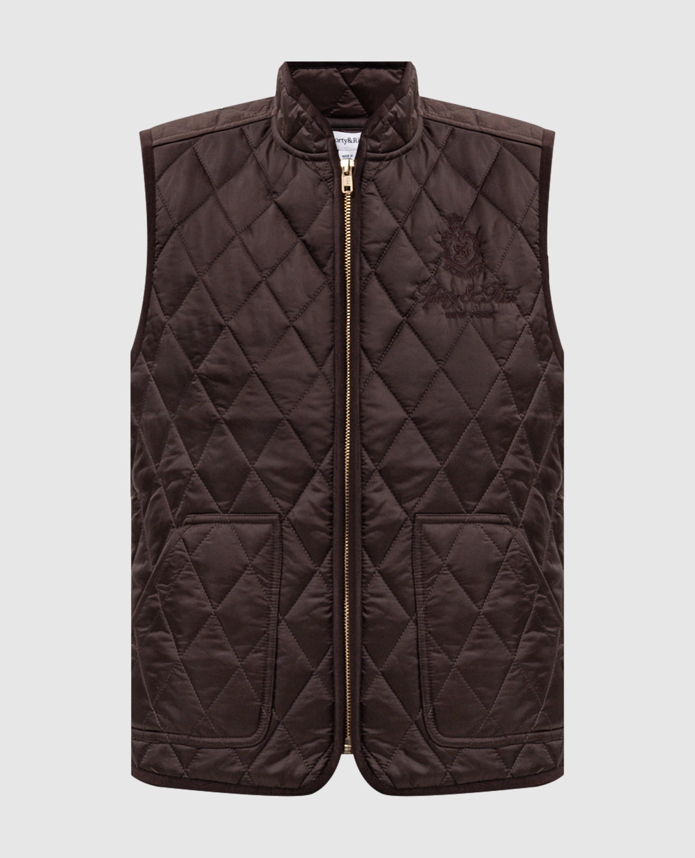 Brown quilted vest Sporty & Rich