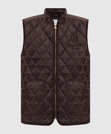 Brown quilted vest