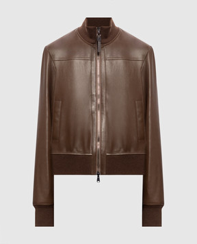 Brunello Cucinelli Brown leather jacket MPNMO7483P