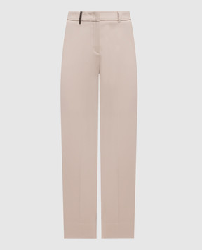 Peserico Beige pants with a patch A04718J001953