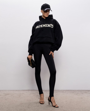 Vetements Black leggings with straps WH27LG129B