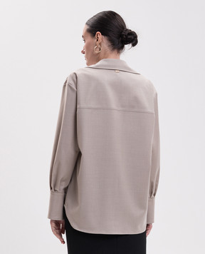 Agnona Beige wool shirt TD1202YU1142