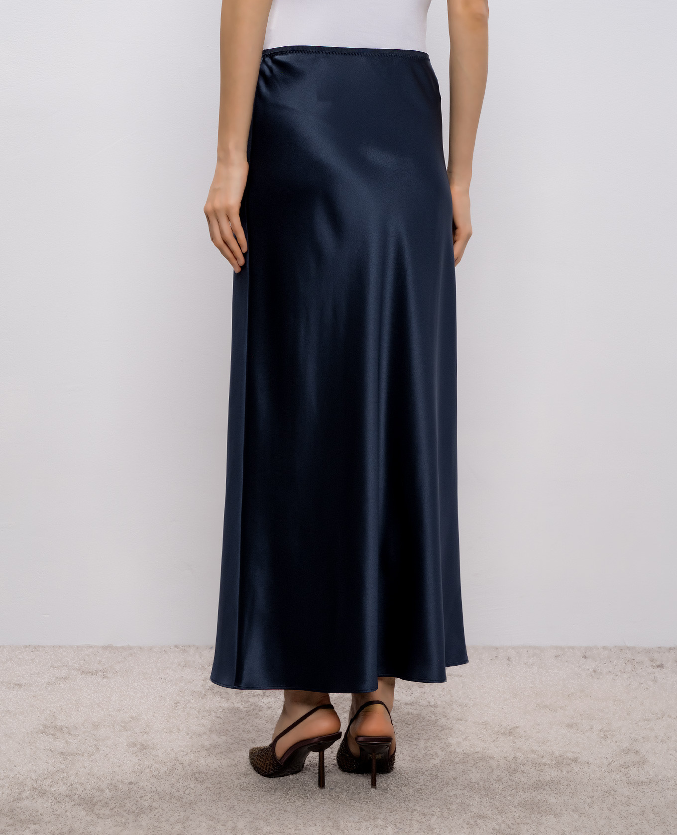 

Isaak blue silk midi skirt JOSEPH