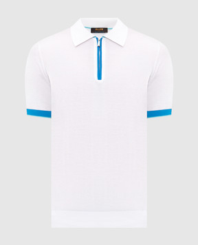 MooRER White polo with COTY trim COTYCSI5