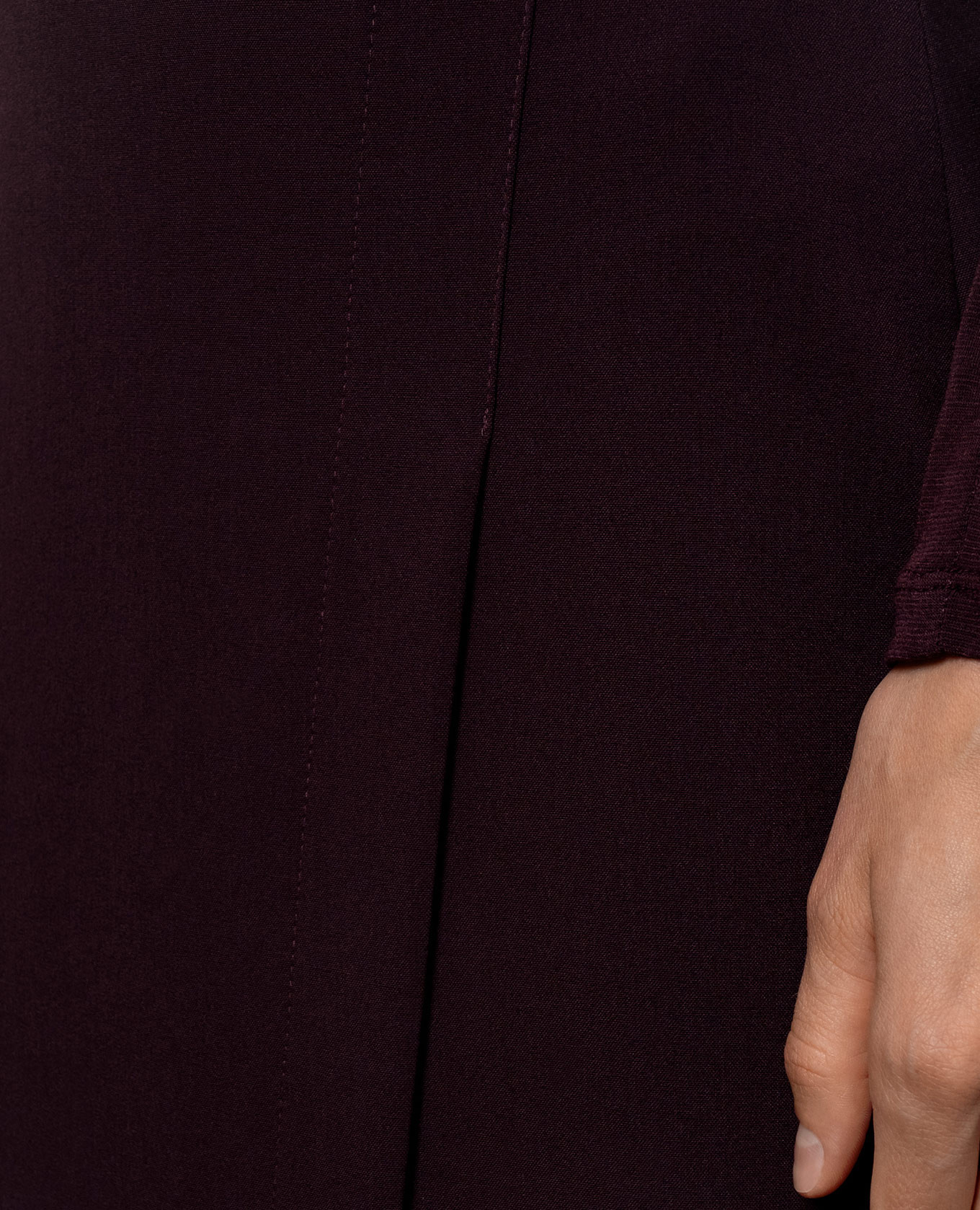 Burgundy midi skirt Twinset 5