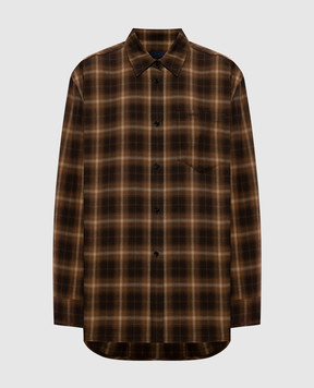Juun.j Brown checkered shirt JW6964W04D