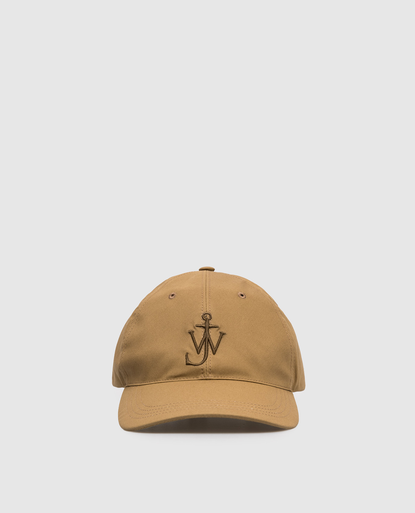 

Brown cap with monogram embroidery JW Anderson