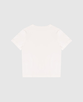 Dolce&Gabbana Children's ivory T-shirt with Majolica print L5JTNKG7P4U812