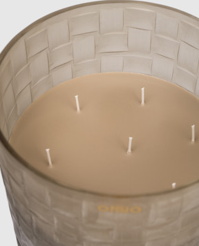 Onno Chess XL candle with Precious Oud scent in a glass candle holder ON788PO