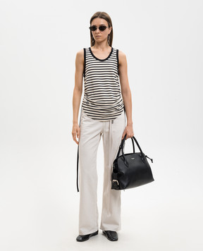 Ann Demeulemeester Mara ivory striped T-shirt B0011982FA717