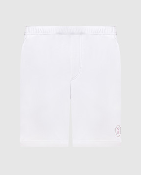 Brunello Cucinelli White shorts with contrast logo ML8243390T