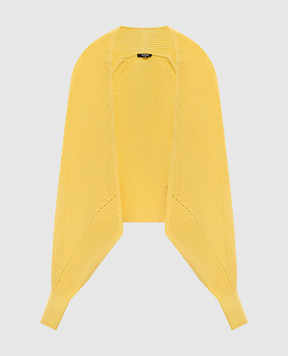 Balmain Yellow cardigan with logo engraving GF1KL275KJ39