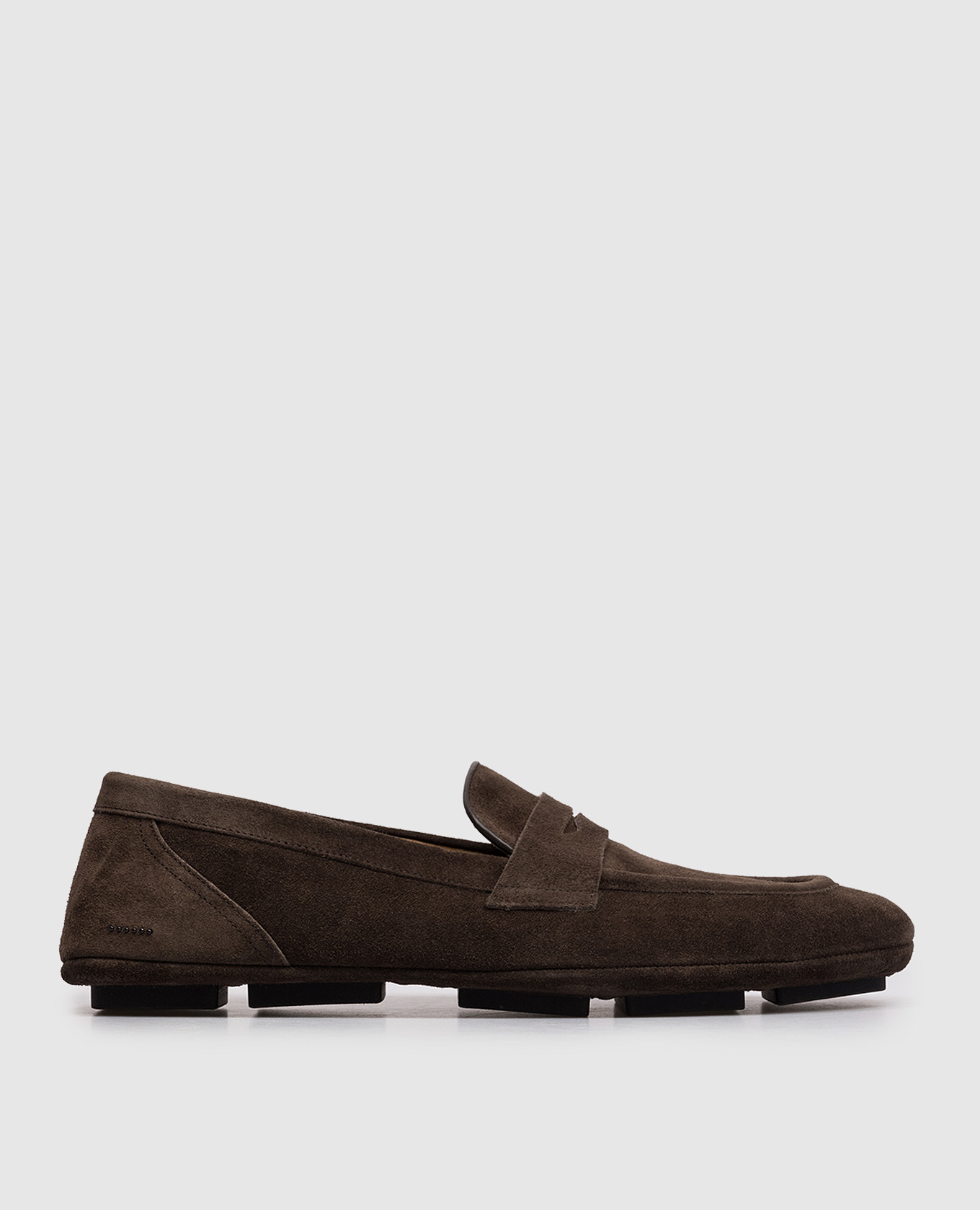 Brown suede loafers