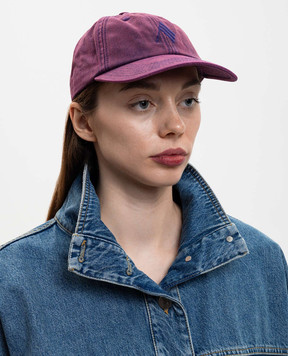 The Attico Purple cap with embroidered emblem 260WAC00041CCC131EM