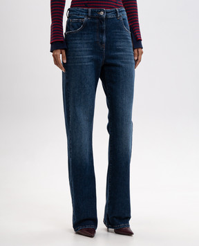 Twinset Blue jeans with logo patch 262AP2031