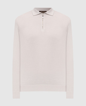 Doriani Cashmere Gray polo shirt made of wool, silk and cashmere 18082ZEZIP79