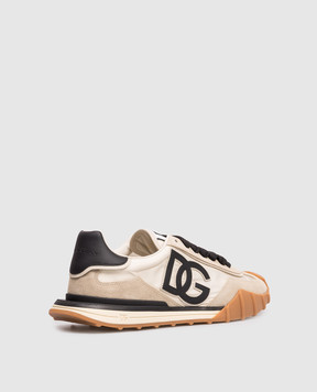 Dolce&Gabbana Beige DG Athletic combo sneakers CS2384AZ862