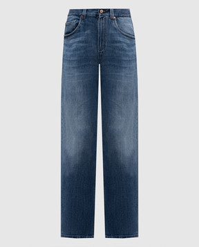 Brunello Cucinelli Blue jeans with a worn effect MP114P4006