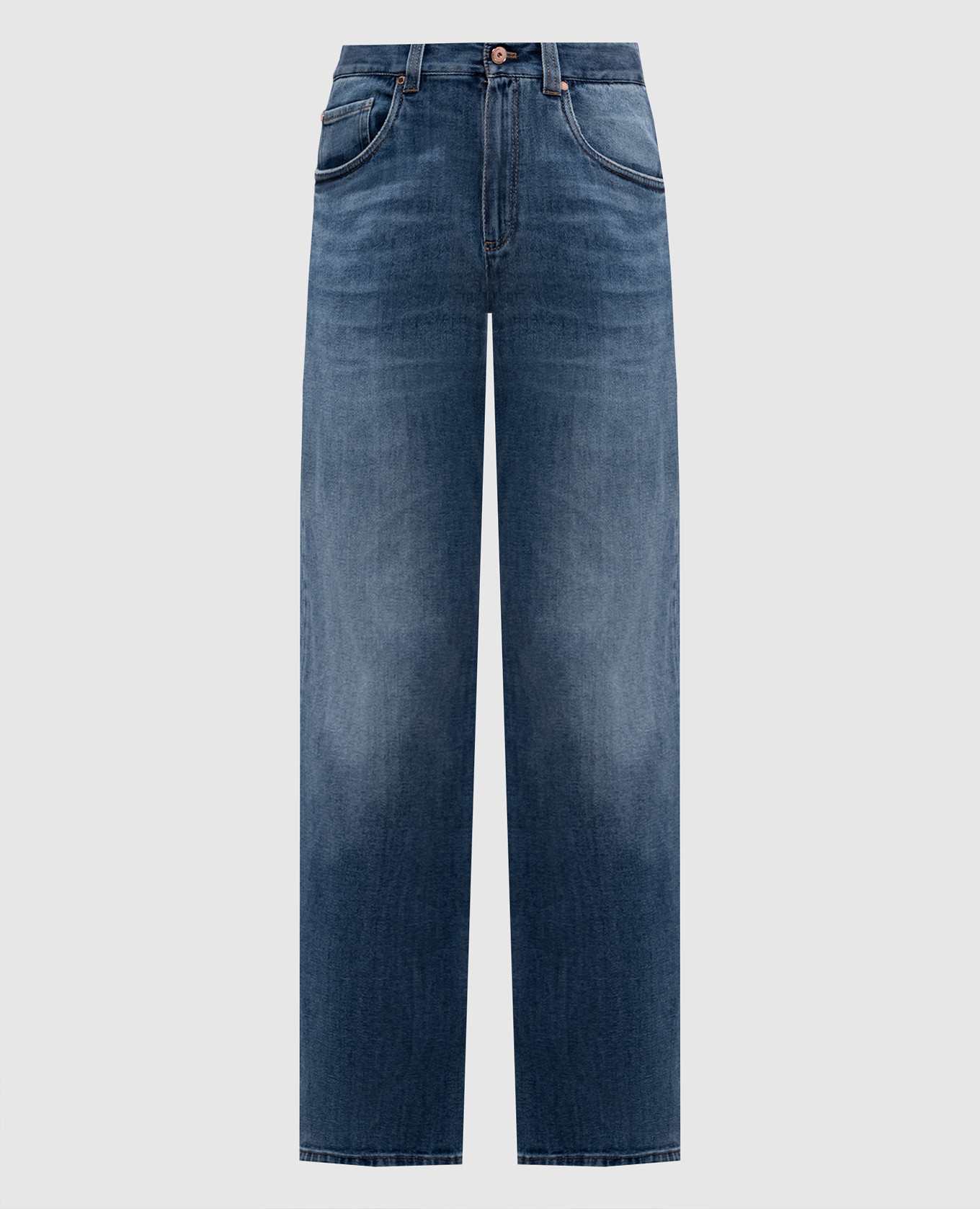 Blue jeans with a worn effect