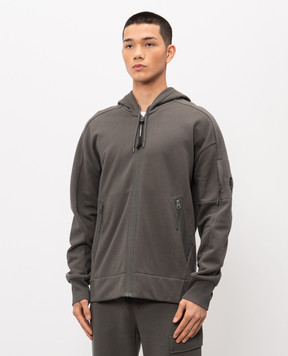 C.P. Company Khaki sports jacket with logo patch MSS716A005086W
