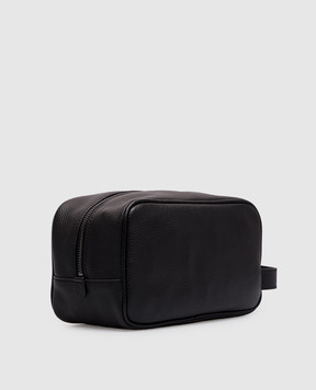 Gianni Chiarini Florence black leather toiletry bag with logo BCUB20286GRNCRV