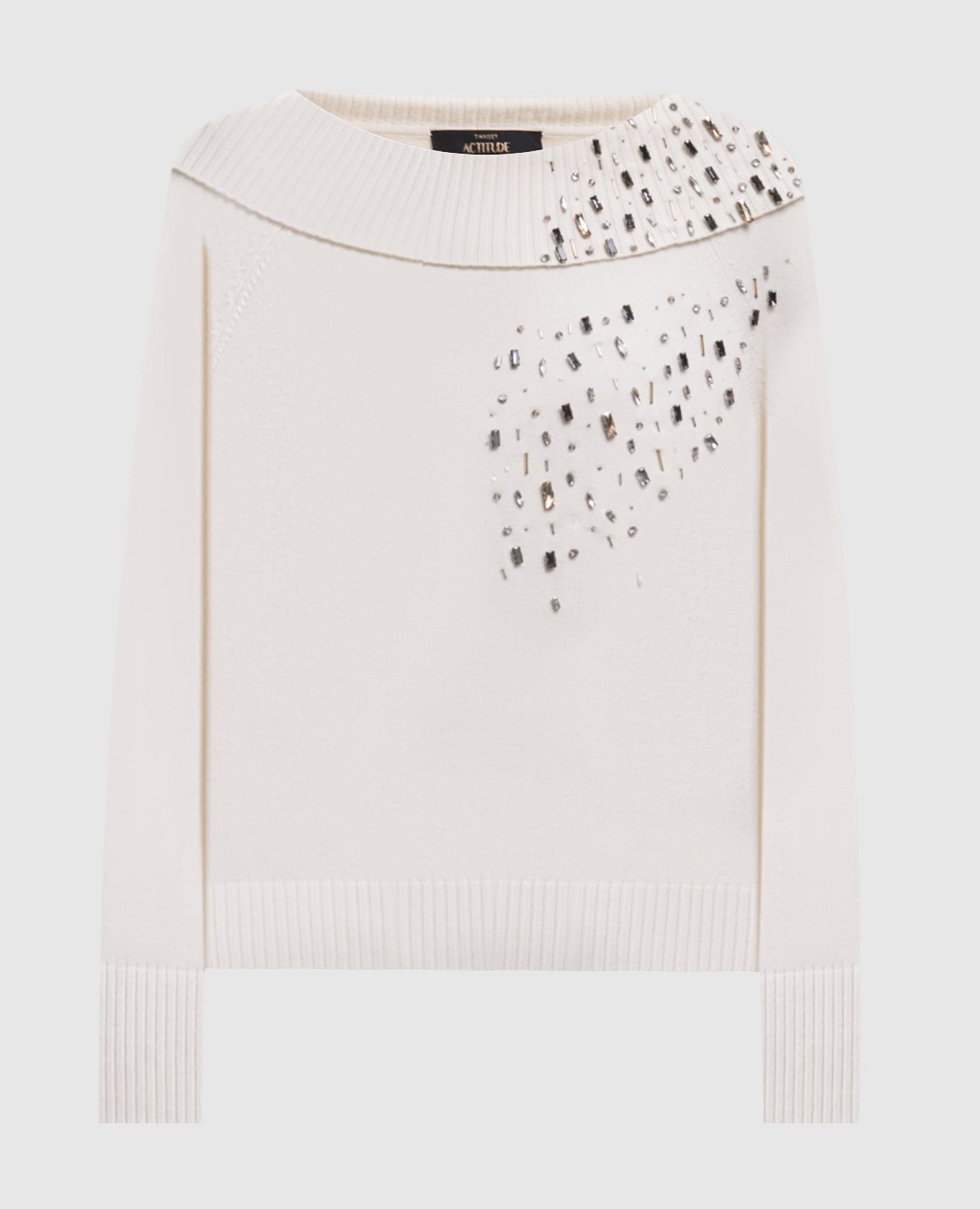 Ivory jumper with applique Twinset