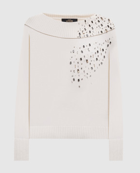 Twinset Ivory jumper with applique 262AP3141