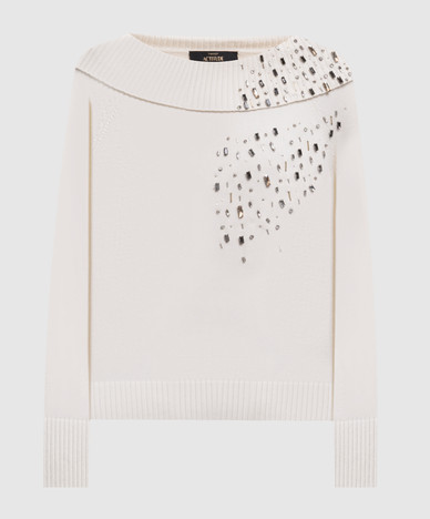 Ivory jumper with applique