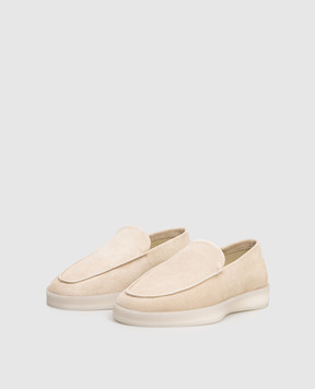 Fear of God Beige suede loafers with logo FG25FW80217SUE