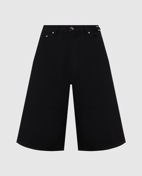 Heliot Emil Black denim Bermuda shorts FENCE M10230