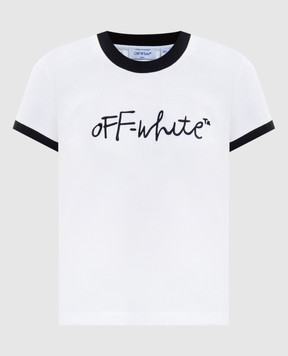 Off-White White T-shirt with Ow Embr print 2AA112S26JER001