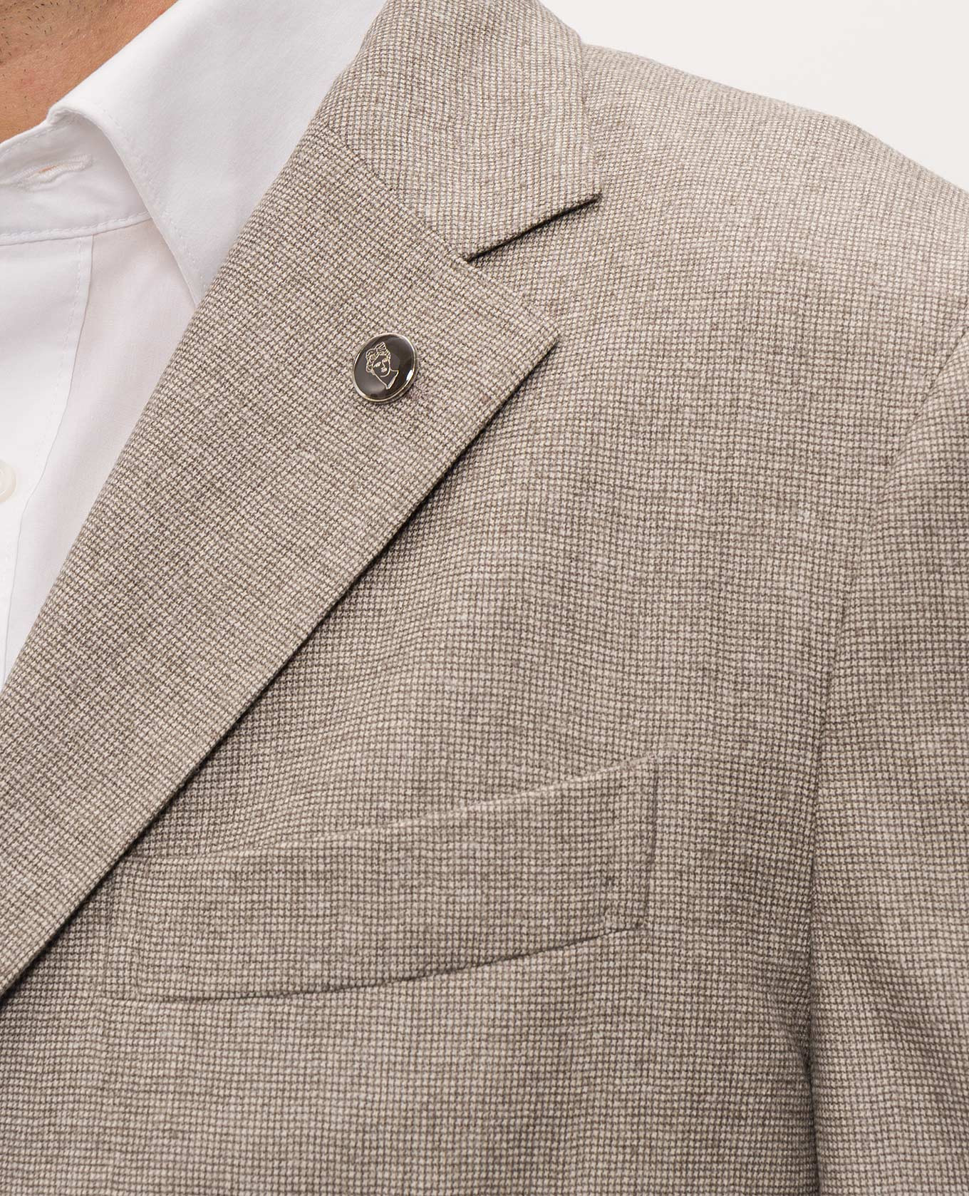 Beige wool jacket with a pattern Peserico 5