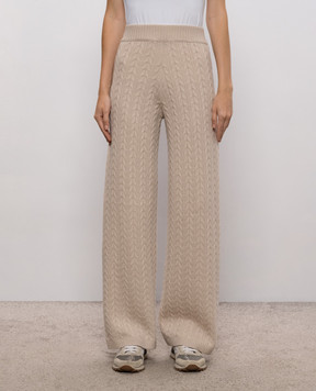 Agnona Beige cashmere sweatpants K7120106K080Q