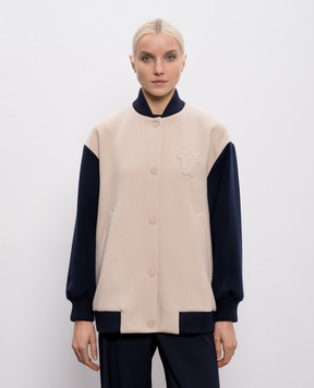 Max Mara Weekend DELLISSE beige wool bomber jacket WKDELLISSE